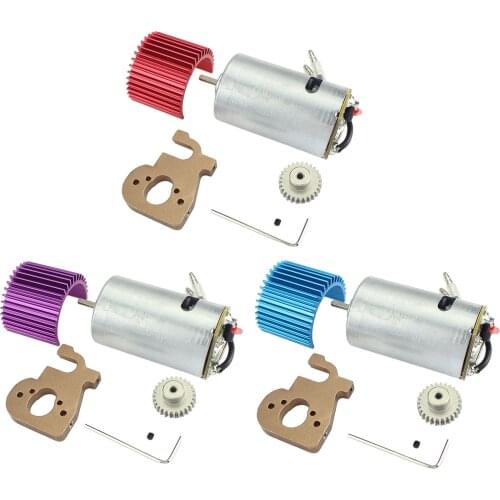Motor and Motor Gear, Aluminium Motor Heat Sink Heatsink, Mount Mount and Tools for RC WLtoys 1/12 124018 124019 Crawler Car
