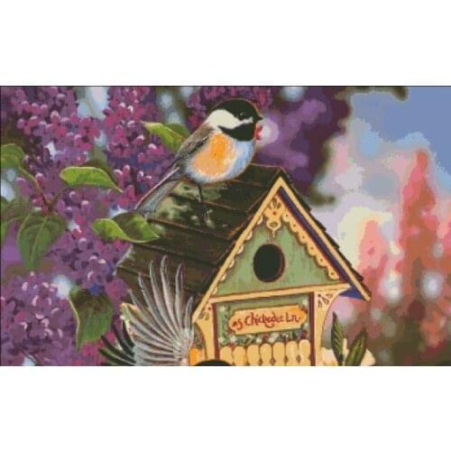 Birds Four Seasons Spring,Bird Home Top Quality Embroidery Needlework 14CT Unprinted Cross Stitch Kits DIY Arts Handmade Home