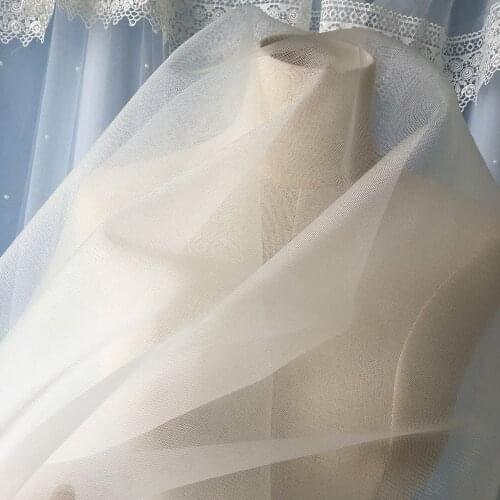 2018 NEW Fashion quanlity 2M/lot white hard net fabric for wedding dress support DIY material accessories styled hard yarn