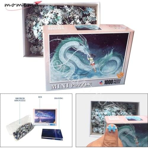 MOMEMO Spirited Away Jigsaw Puzzles for Adults Cartoon Puzzle Anime Wooden Puzzle 1000 Pieces Adult Kids DIY Educational Toys