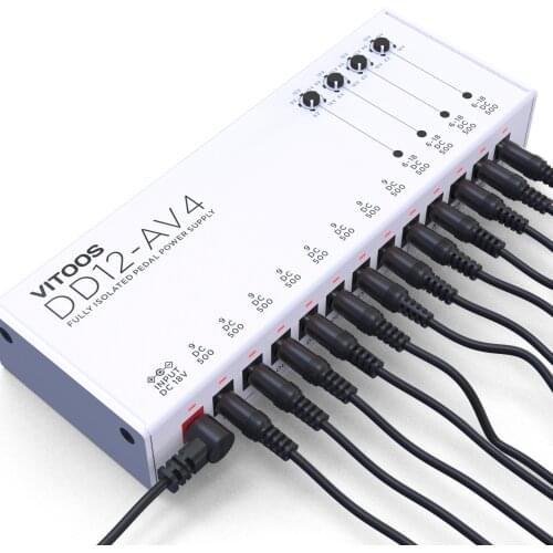 VITOOS DD12-AV4 effect pedal power supply fully isolated Filter ripple Noise reduction High Power Digital effector