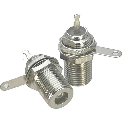 10pcs Connector F TV female Jack Nut bulkhead solder cup desk mount RF COAXIAL