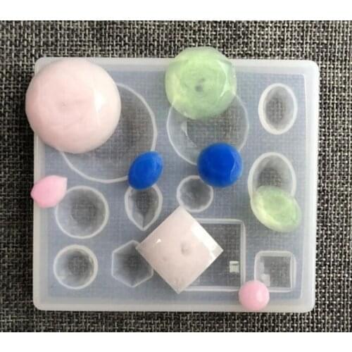 New diamond face water drop square Gemstone Pendant Earring shape drop gel silicone mold