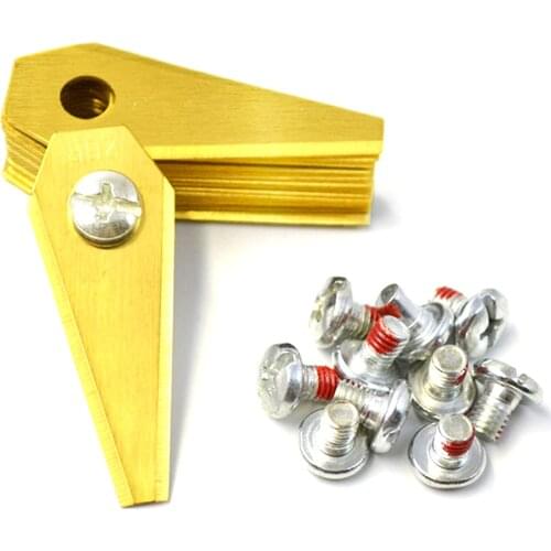 18pcs Stainless Steel Robotic Mower Blades With Screws Replacement Compatible For Bosch Indego Robotic Mower