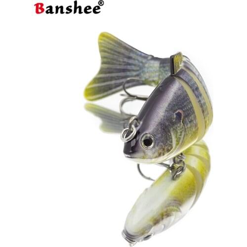 Banshee 100mm 23g sinking swimbaits for pike/bass 7 multi jointed wobblers fishing lure hard artificial bait crankbaits sea lure