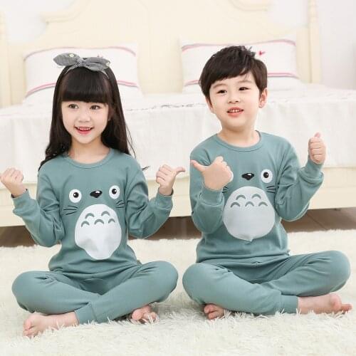 Winter Children Christmas Pajamas Totoro Cartoon Sleepwear Kids Clothes Set Winter Pyjamas Kids Baby Sleepwear For Boys Girls