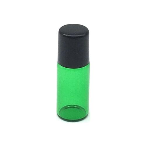 1pcs 3ml Green Roller Bottles for Essential Oils Roll-on Refillable Perfume Deodorant Containers