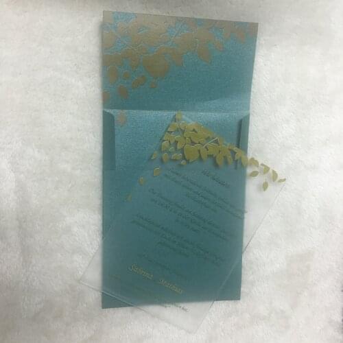 10pcs blackish green green envelop personalize wedding acrylic invitation card box