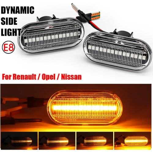 2Pcs For Renault Megane 1 Clio1 ESPACE KANGOO LAGUNA MASTER TWINGO For Dacia LED Dynamic Turn Signal Light Side Marker Indicator