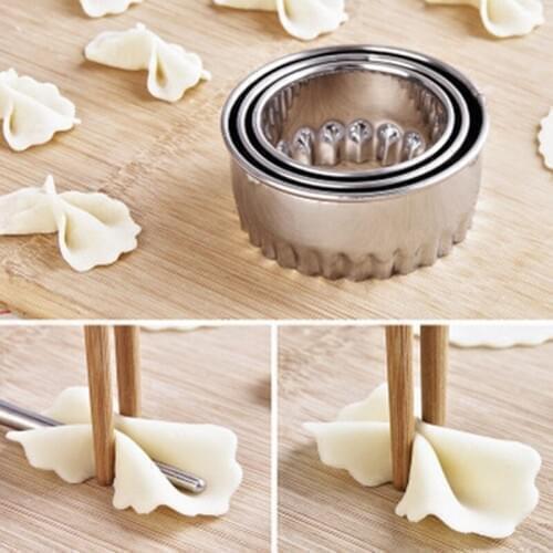 3pcs/set High quality Stainless steel cut dumplings leather mold kitchen tools accessories Factory wholesale 50set/lot