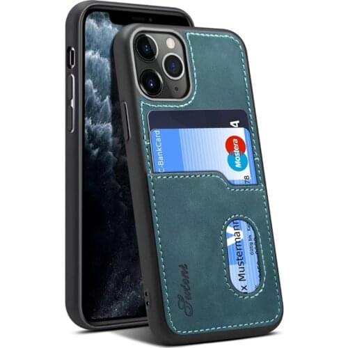 6 Colors For iPhone 11 Pro Max 5.8 6.1 6.5 Soft Black Rubber Silicone Full Edge Leather Phone Case Back Cover Card Pocket