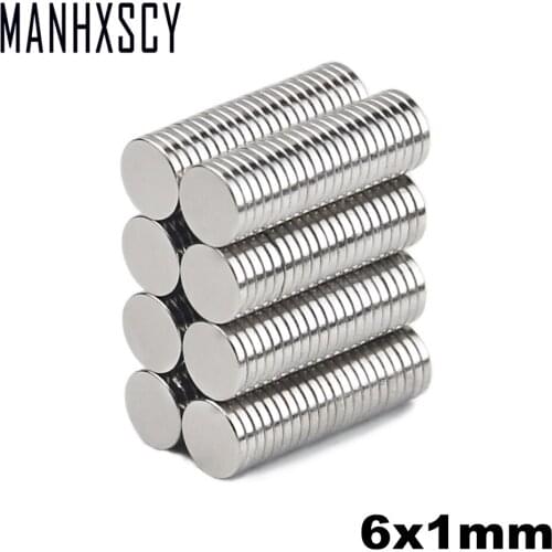 8000pcs Neodymium N35 Dia 6mm X 1mm Strong Magnets Tiny Disc NdFeB Rare Earth For Crafts Models Fridge Sticking magnet 6x1mm