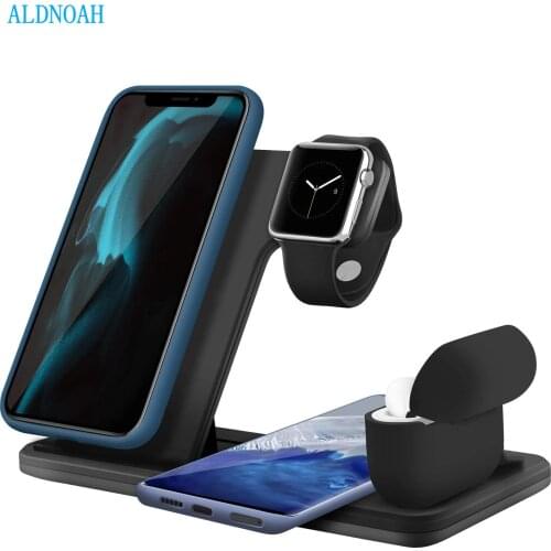 4 in 1 Wireless Charger Qi 15W Fast Charging Dock Station For iPhone 12 11 Pro XS MAX XR X 8 Apple Watch SE 6 5 4 3 AirPods Pro