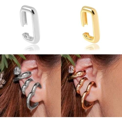 BOAKO 1pcs Earrings 2021 Trend Pendientes Plata 925 Mujer Clip Earring for Women C Shape Earings Girl Fine Jewelry Brincos Aros