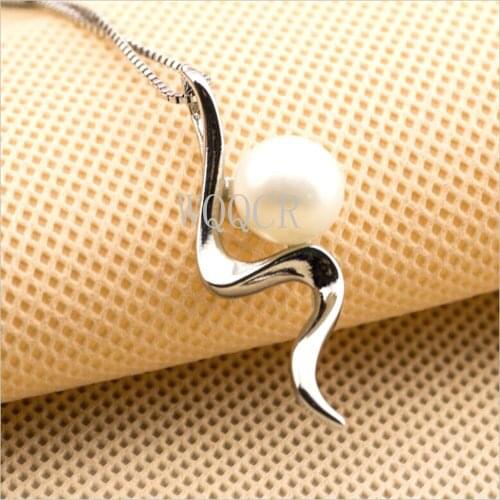 100% 925 Sterling Silver Shell Rolo Chain Length Pendant Necklace Wedding Jewelry Accessories Saturn Pearl Necklace