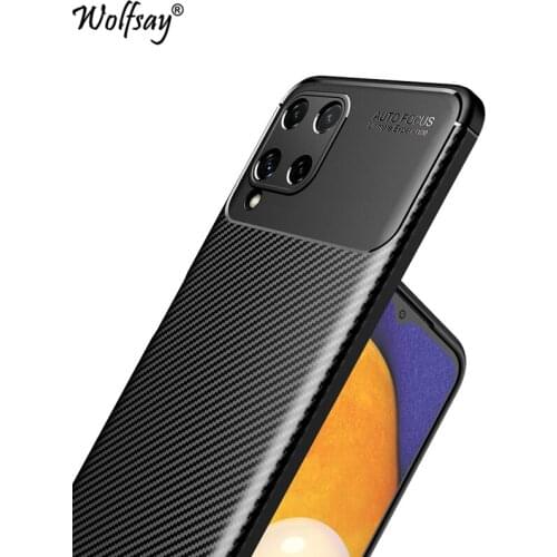 For Samsung Galaxy A22 4G Case Bumper Silicone Anti-knock Carbon Fiber Back Cover For Samsung A22 Case For Samsung A22 A 22 4G