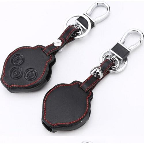 Genuine Leather Car Key Cover Keychain Case For Mercedes Benz Accessories Amg W212 W124 Gla Cla Amg W212 For Mercedes W204 W210