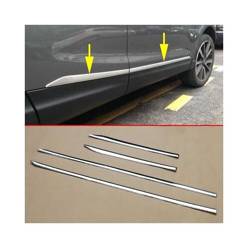 For Nissan Rogue Sport Qashqai J11 Chrome Door Body Strips Molding Accessories