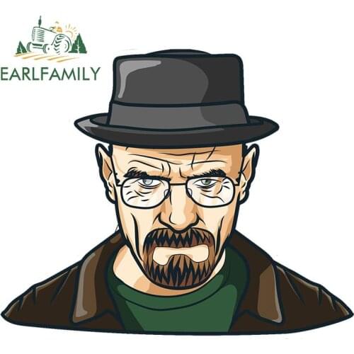 EARLFAMILY 13cm x 10.7cm for Breaking Bad Funny Car Stickers VAN Vinyl Decals Bumper Car Accessoires Sunscreen Occlusion Scratch