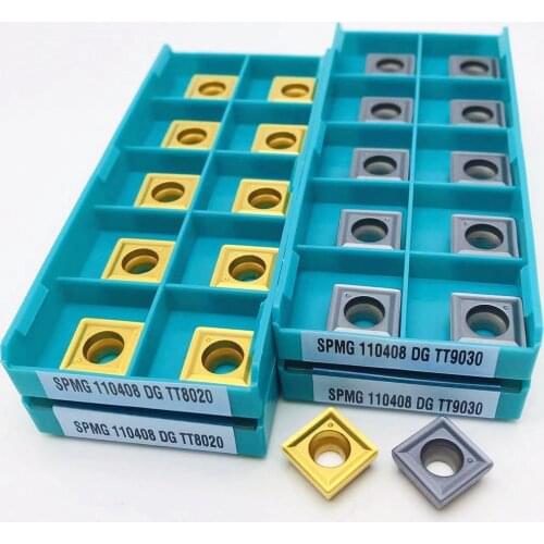 10PCS SPMG110408 DG TT9030 TT8020 Indexable carbide inserts for U boring metal SPMG 110408 Machine tool accessories Lathe tools