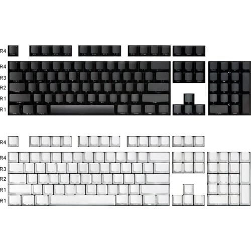Side Letter Backlight Keyaps For Cherry Mx Gateron Kailh Box TTC Switch Mechanical Keyboard 87 104 Black White OEM PBT Key Cap