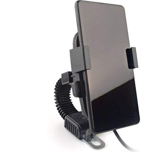 Mobile Phone Mount Bicycle Motorcycle Phone Holder Universal 360 Rotation Bike Support Cellular Phone Moto with USB Charger