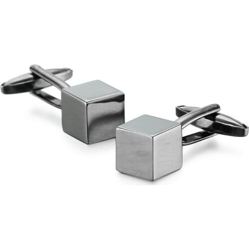 Fashion mens shirts Cufflinks small black square Cufflinks new design style luxury French shirt accessories