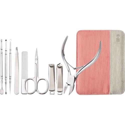 Manicure Set 9 Pieces Nail Clipper Set Scissors Pedicure Tools Kit Toenail and Fingernail Clippers for Travel Men Women