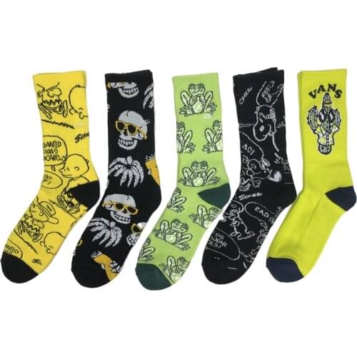 Men And Women Fashion Creative Hip-hop Tube Socks Street Trend Sports Skateboard Soft Comfortable Cartoon Gifts