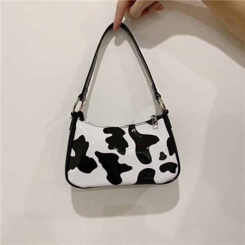 2021 Brand New Women Fashion Cow Leopard Zebra-stripe Shoulder Bag Fashion Handbag for Ladies Female Baguette Purse