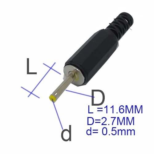DC Plug/Socket 2.5mm x 5.5mm x 14mm power adapter adaptor new
