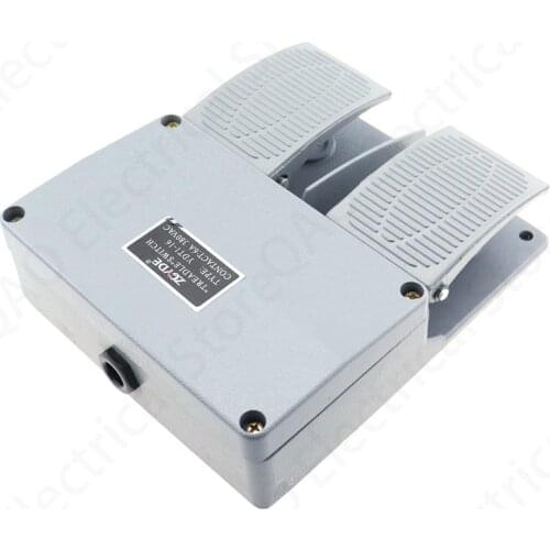 Foot switch YDT1-16 aluminum shell gray double pedal switch machine tool accessories switch