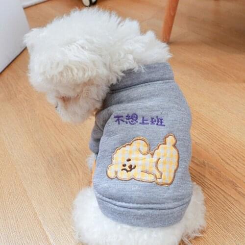Dog Clothes Puppy Pet Warm Hoodies Autumn Soft Coat Jacket Letter Print Costume For Small Dogs Cat Puppy Yorkie Pug Pet Clothes