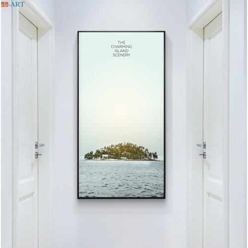 Beach Wall Art Landscape Canvas Painting Island Print Nature Poster Nordic Decoration Pictures for Living Room Entrance Decor