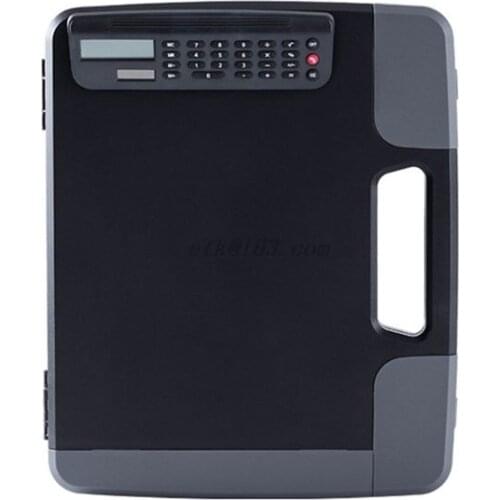 Portable A4 Files Document Clipboard Storage Case Organizer with Calculator Multifunctional Holder Office Supplies