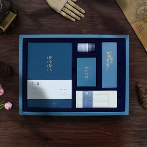 Simple Hand Ledger Gift Box Set Student Gift Notebook Tool Material Complete Set