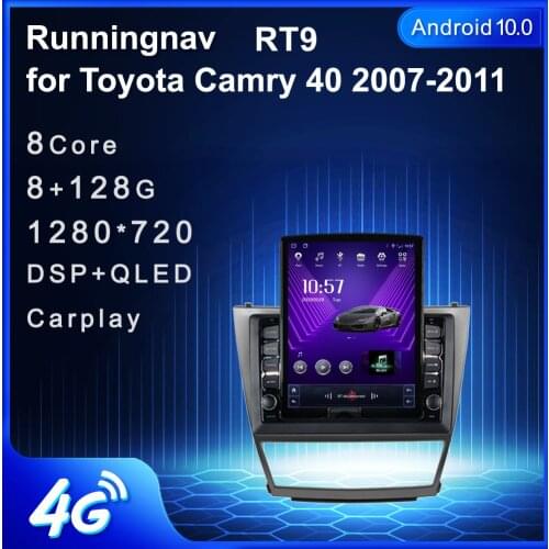 Runningnav For Toyota Camry 40 2007-2011 Tesla Type Android Car Radio Multimedia Video Player Navigation GPS