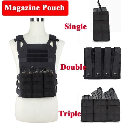 Airsoftsport Magazine Pouch Hunting Paintball Equipment Single / Double / Triple Nylon Magazine Pouch Tactical Pouches Molle