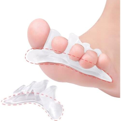 10pcs/5pairs Toe Straightener Hallux Valgus Silicone Protector Orthotics Gel Separator Orthopedic Care Tools Foot Corrector