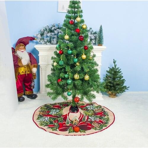 Christmas Tree Skirt 30/36/48inch Round Carpet Christmas Decorations for Home Floor Mat New Year 2019 Xmas Tree Skirts