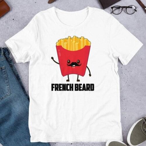Women T-shirt French Fries Print Harajuku Top Casual Ladies Basic O-collar Short Sleeved Women T-shirt Girl,Drop Ship