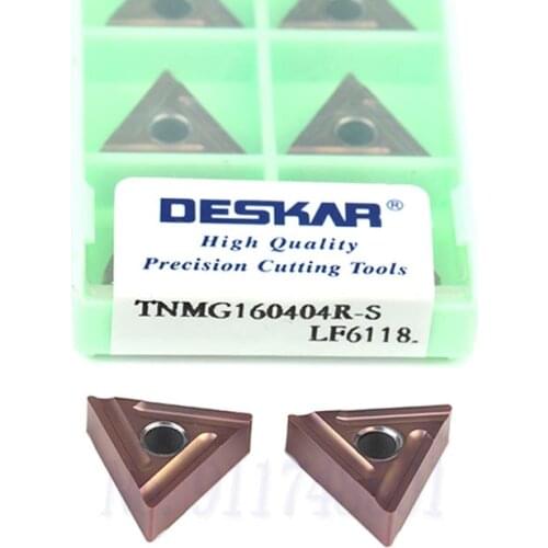 10pcs TNMG160404R-S TNMG160408R-S TNMG160404L-S LF6118 Carbide Blade CNC Lathe Turning Tool Cutting Inserts,Stainless Steel Tool