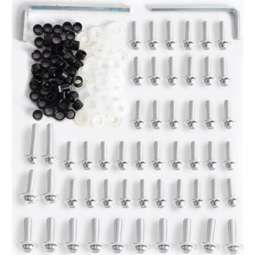 158pcs Motorcycle Fairing Bolts Kit Fastener Clips Screw Durable Stylish Car Accessories