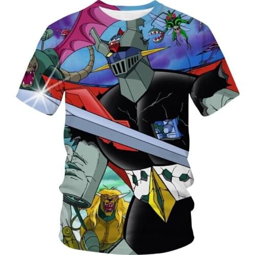 3D Anime Movie Cartoon Character Game 3D Number Pattern Color T-shirt Boy Boy Girl 0 Neck Casual Top