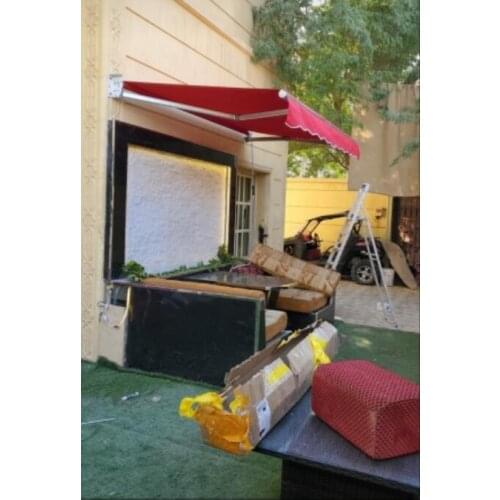 5*3.5m Electric remote wall-mounted retractable canopy Telescopic sunshade Waterproof awning
