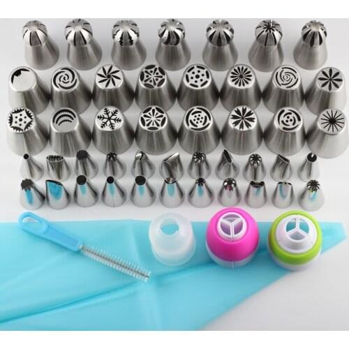 50 Pcs/Set Stainless Steel Russian Spherical Ball Icing Piping Nozzles Pastry Tips Cupcake Fondant Cake Decorating Tools