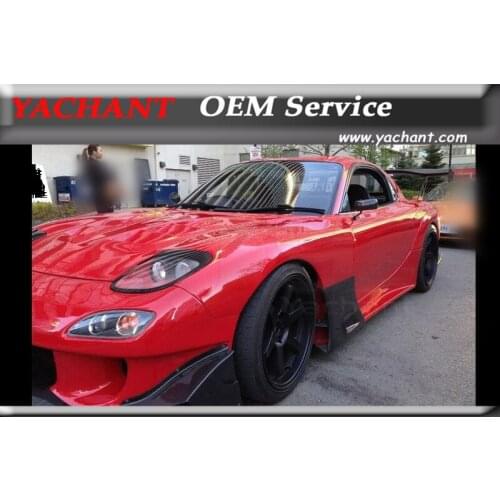 Car-Styling Portion Carbon Fiber Glass FRP Bodykits Fit For 92-97 RX7 FD3S RE-GT Style Bodykit Bumper Skirts Fender Diffuser