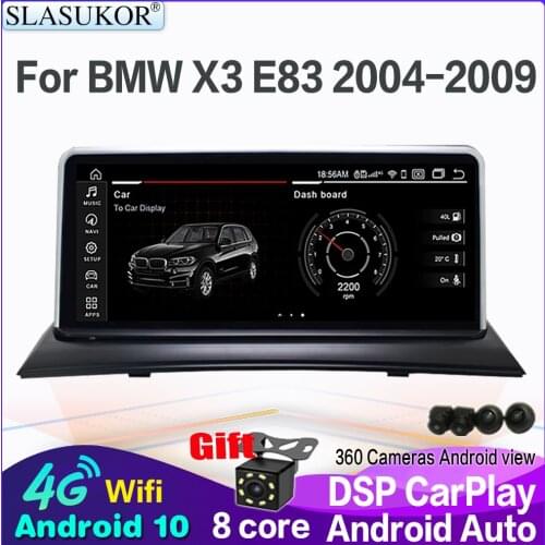 9" For BMW X3 E83 2004-2009 Android 10 Qualcomm Car Radio Multimedia Player Stereo Receiver Navigation GPS iDrive Carplay 4+64G