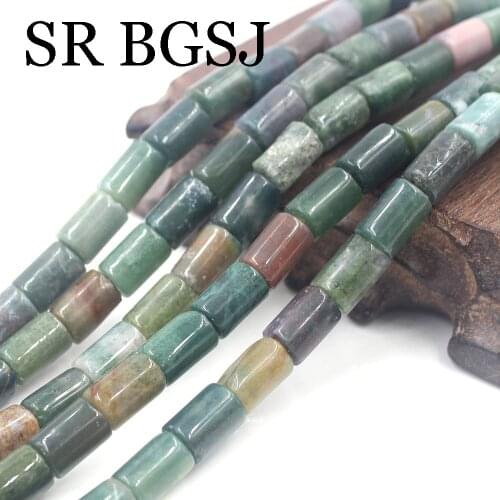 Free Shippin 8x12mm Column Tube Natural Indian Agates Diy Loose Wholesale Beads 15inch