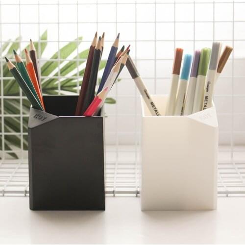 Makeup Brush Holder Desk Stationery Container Modern Creative Pen Vase Pencil Pot Desktop Pen Holder Desk Tidy Containe Box new
